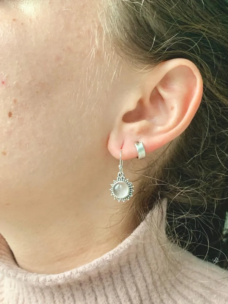 Rose Quartz Sole Earrings