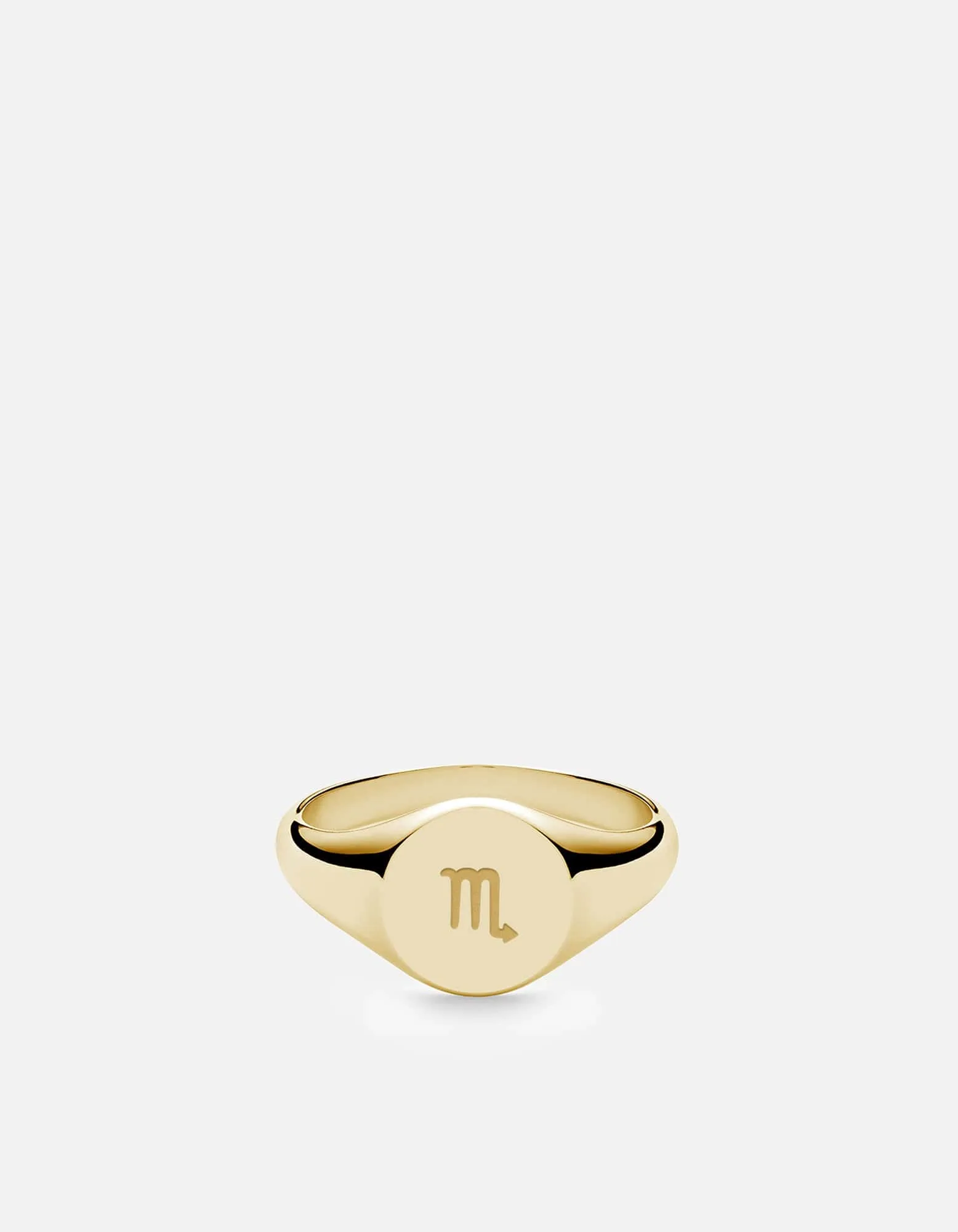 Scorpio Astro Signet Ring, 14k Gold