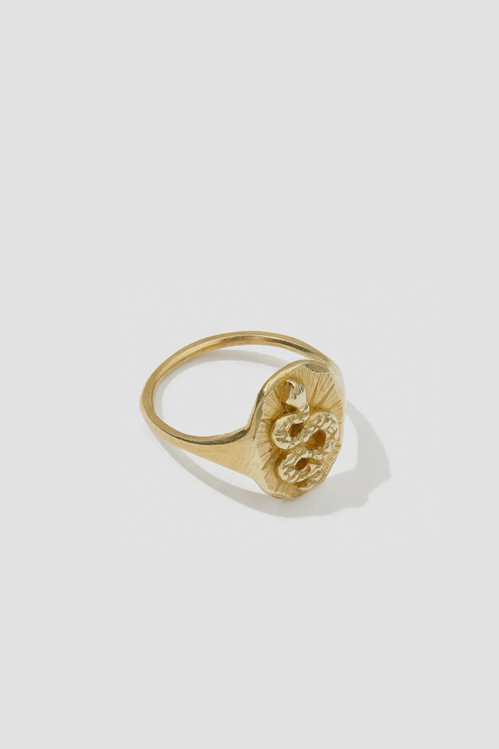 Serpiente Mini Signet Ring