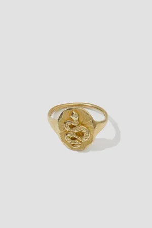 Serpiente Mini Signet Ring