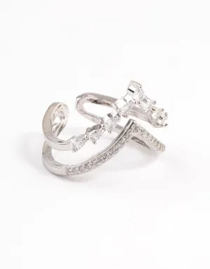 Silver Elegant V Ring