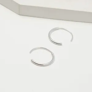 Silver hoop earrings medium N°11