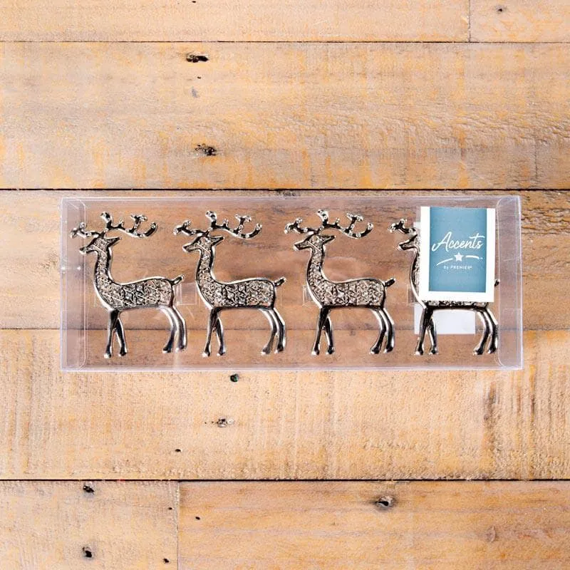 Silver Reindeer Napkin Rings