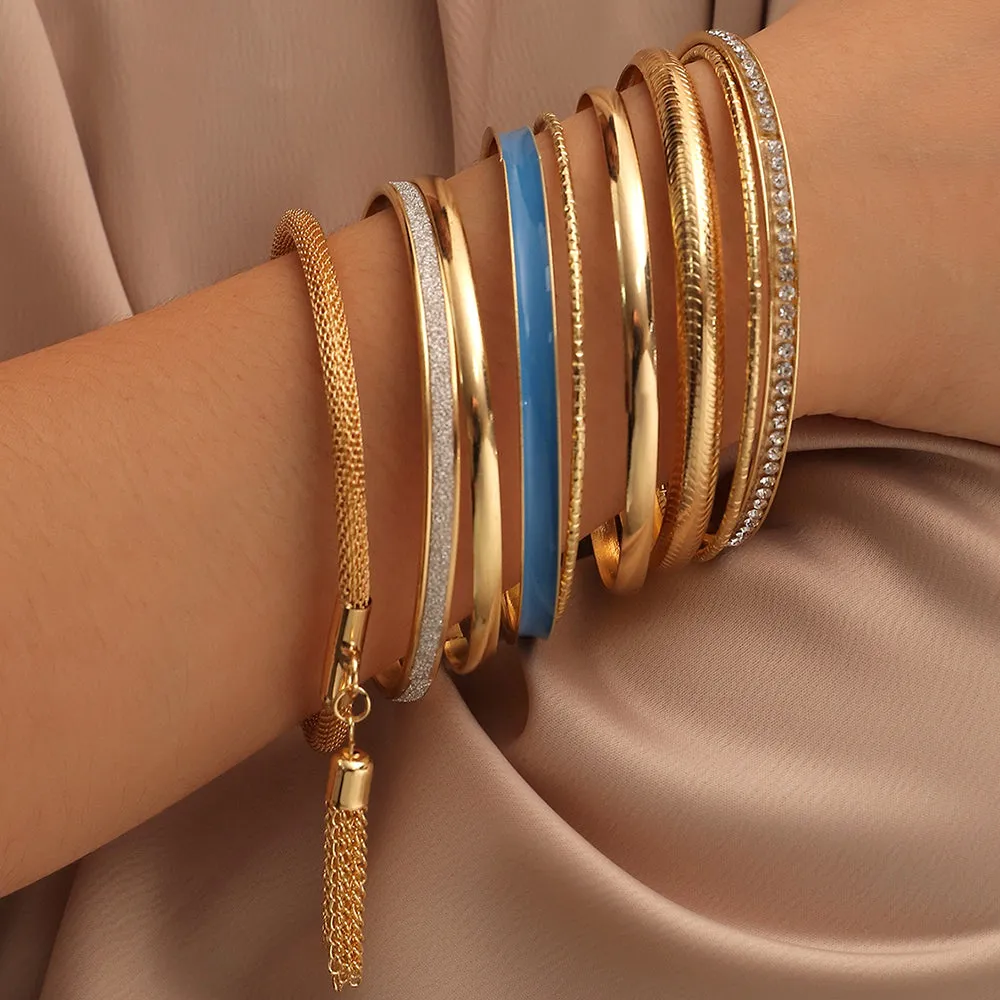 Simple Trendy Irregular Bracelet Set