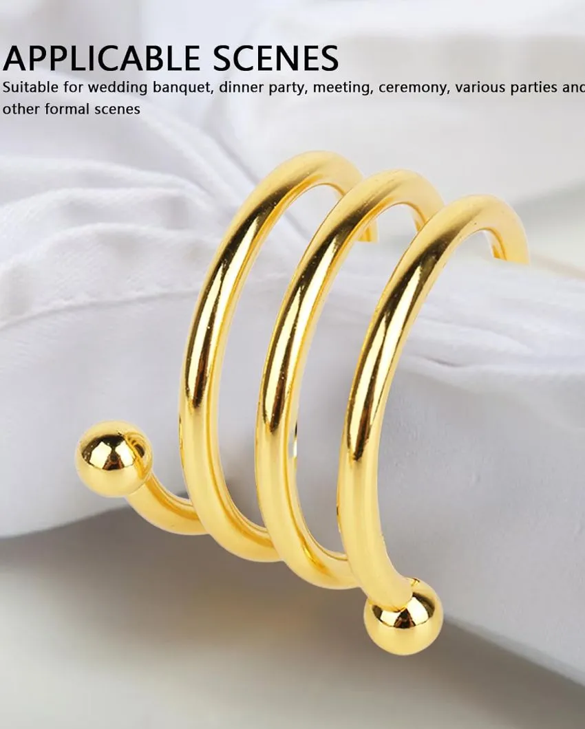 Spring Bead Metal Napkin Rings