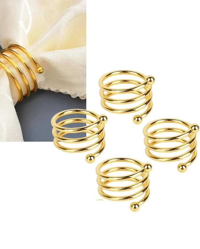 Spring Bead Metal Napkin Rings