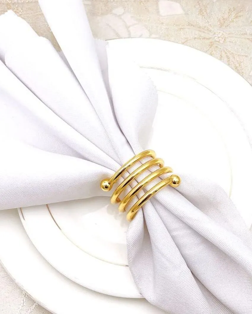 Spring Bead Metal Napkin Rings