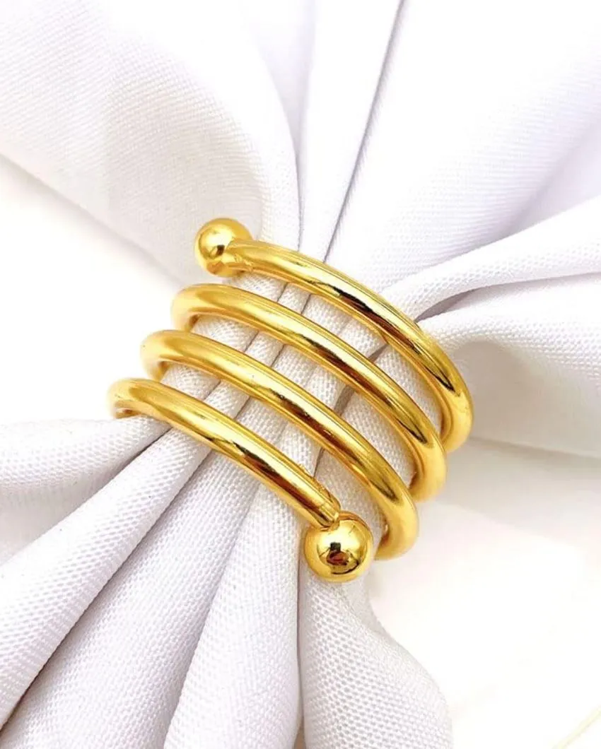 Spring Bead Metal Napkin Rings