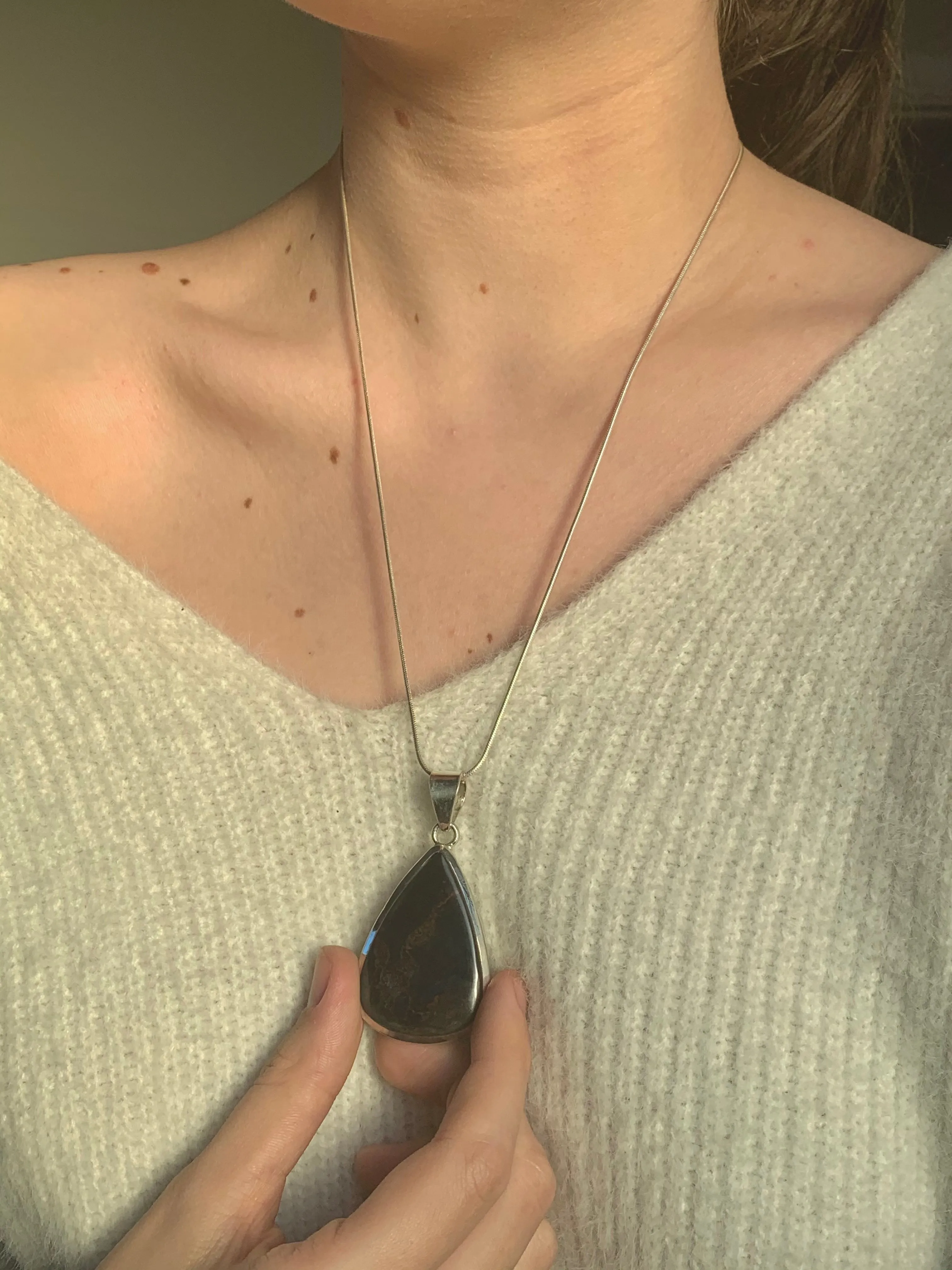 Sugilite Naevia Pendant - Large Teardrop