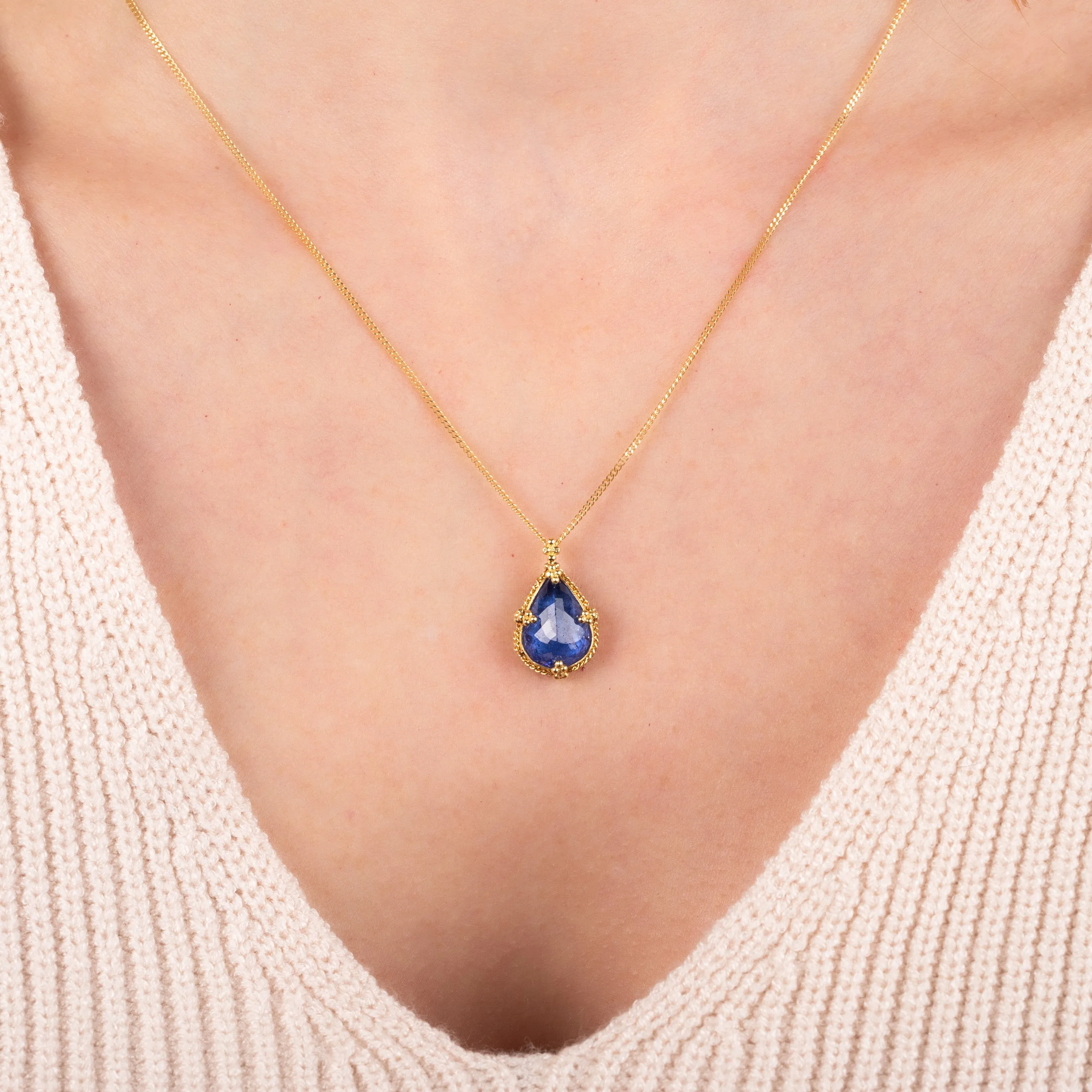 Tanzanite Teardrop Necklace