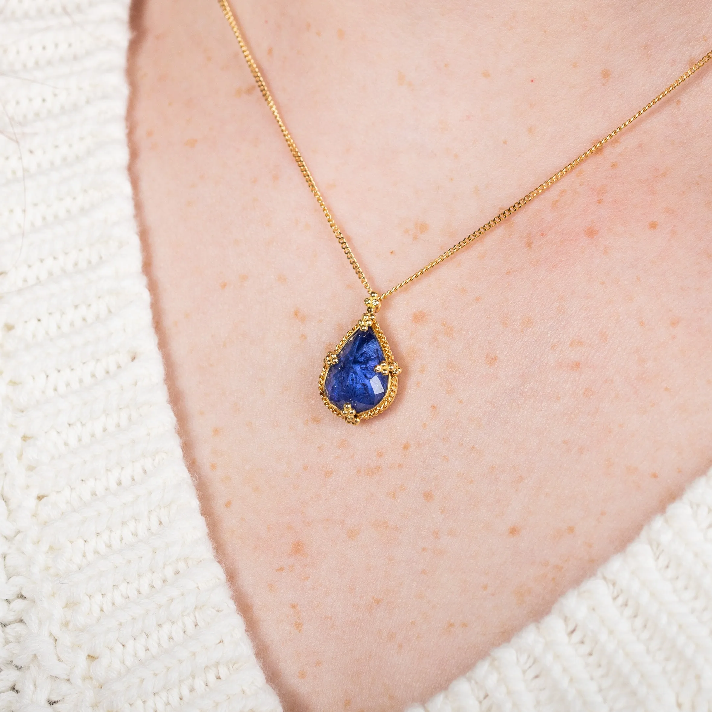 Tanzanite Teardrop Necklace