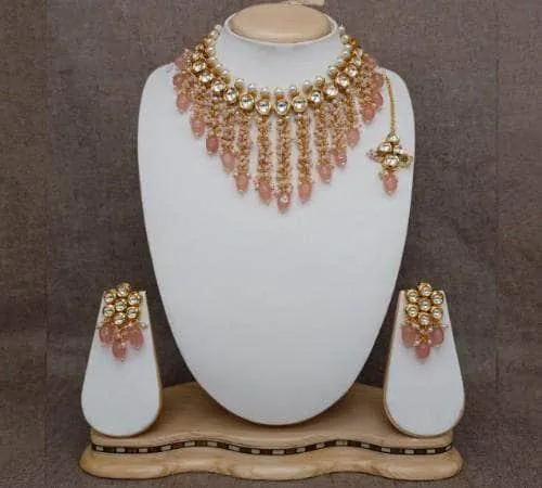 Tassel Coral Necklace Set