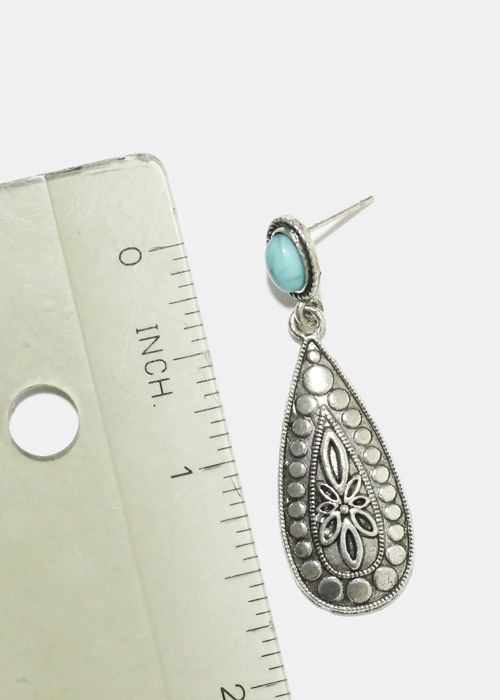 Teardrop Oval Dangle Earrings