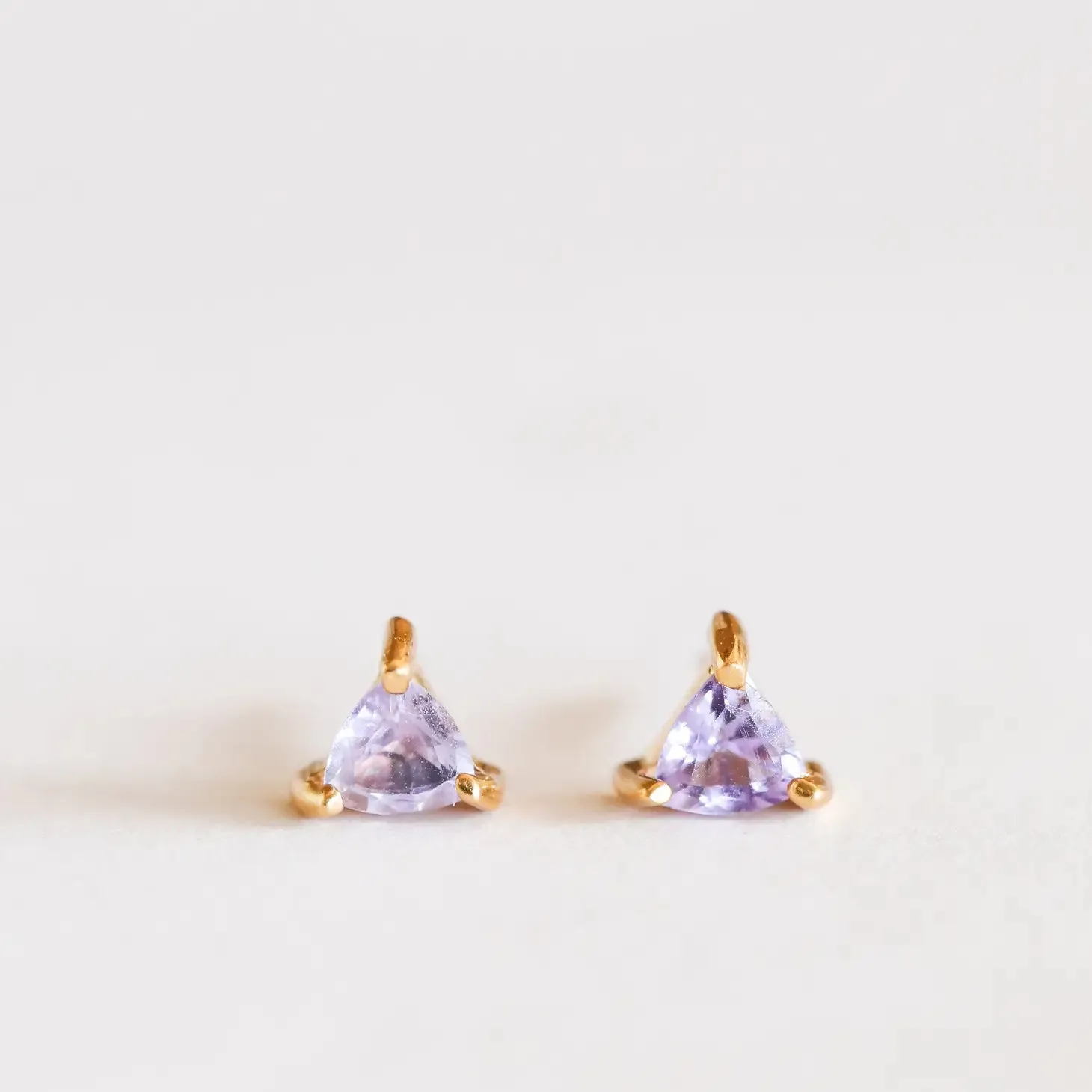 The Mini Energy Gem Studs - Amethyst  (HEALING)