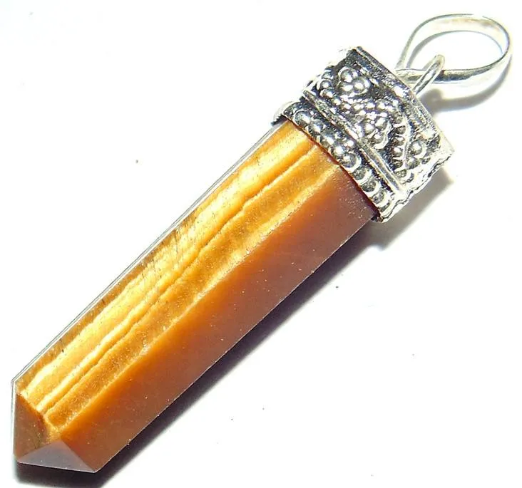 Tiger Eye pencil shaped pendant