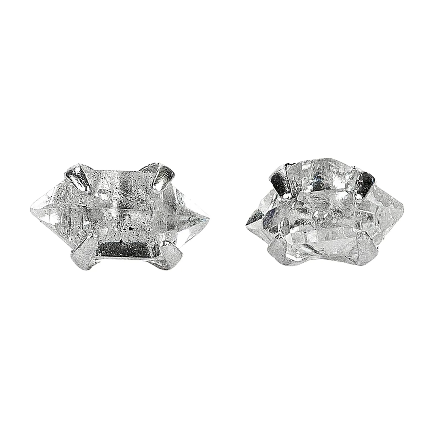 Tiny Raw Herkimer Diamond Stud Earrings