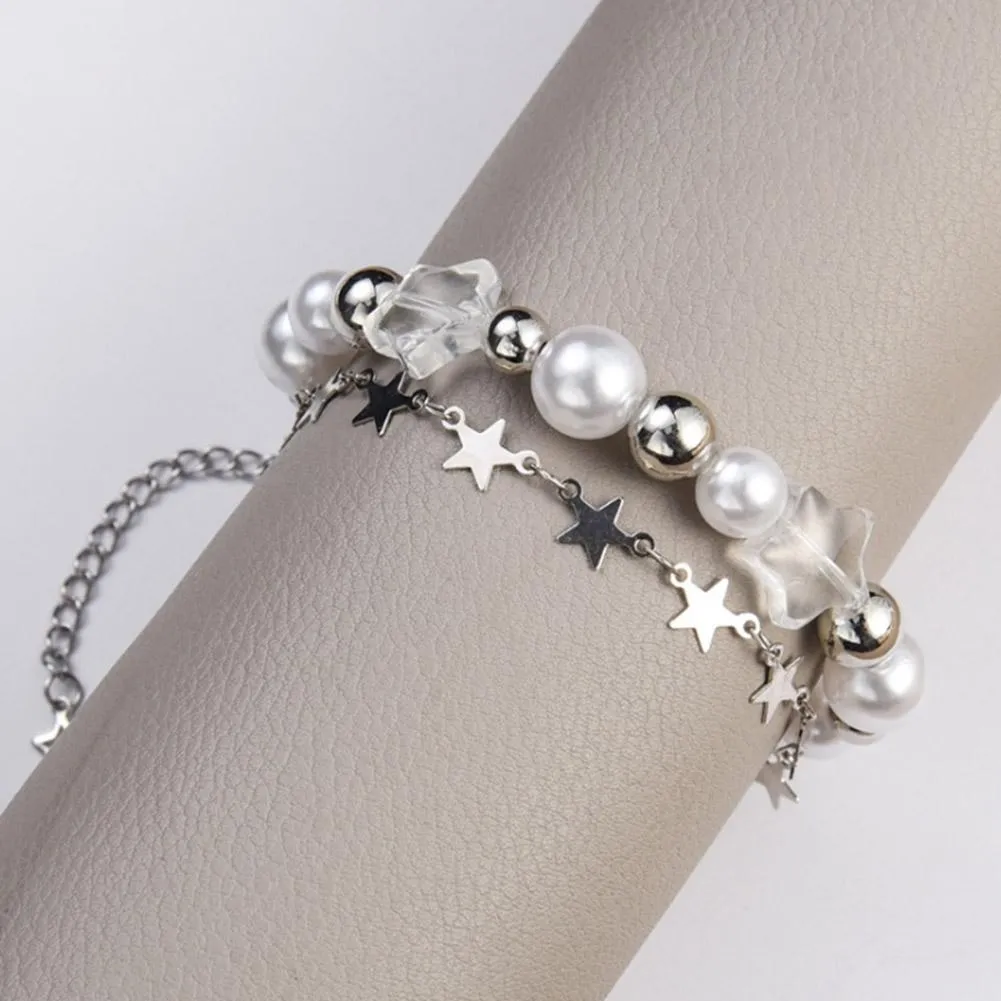 Toleet Star Pearl Double Layer Bracelet