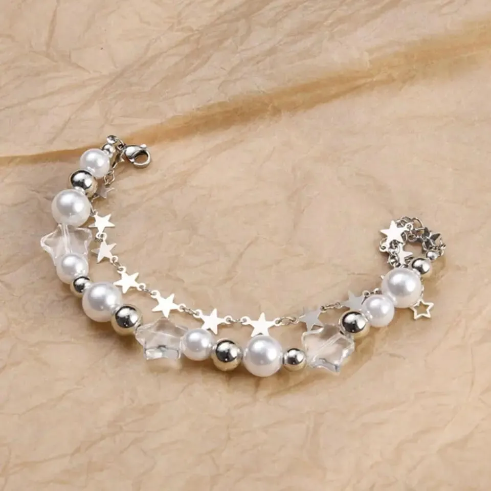 Toleet Star Pearl Double Layer Bracelet