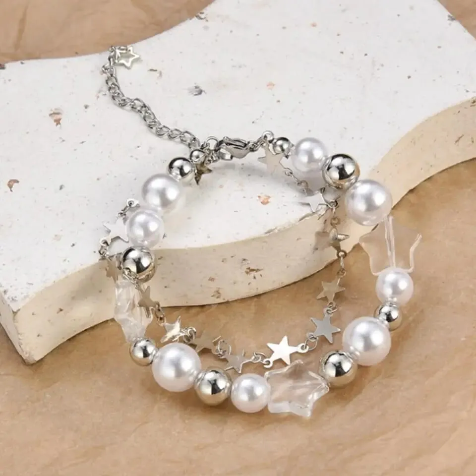 Toleet Star Pearl Double Layer Bracelet