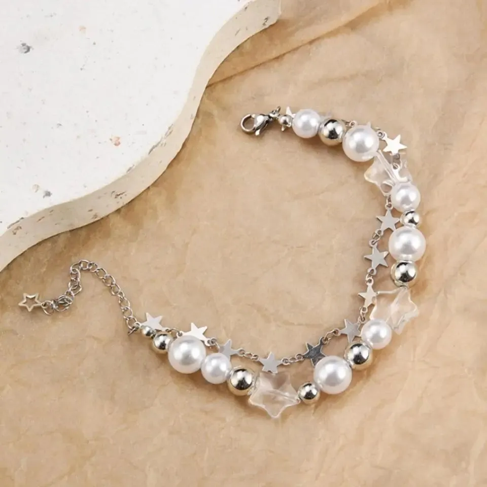 Toleet Star Pearl Double Layer Bracelet