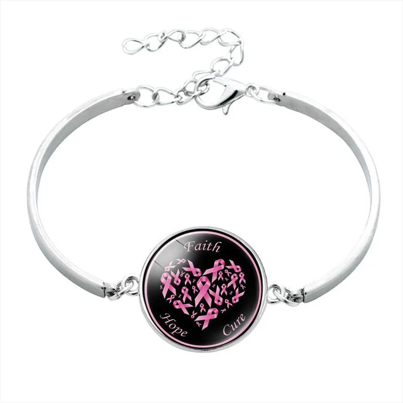 Trendy Pink Robin Breast Cancer Bracelet Jewelry Multi Cancer Awareness Bracelets