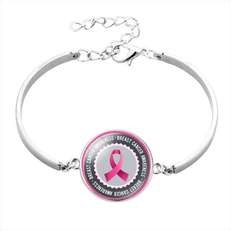 Trendy Pink Robin Breast Cancer Bracelet Jewelry Multi Cancer Awareness Bracelets