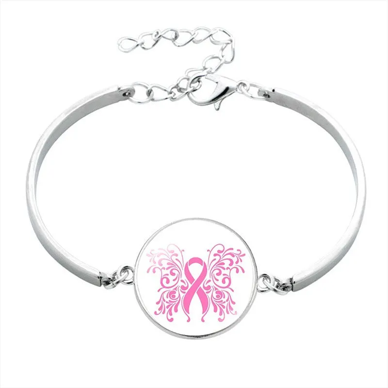 Trendy Pink Robin Breast Cancer Bracelet Jewelry Multi Cancer Awareness Bracelets