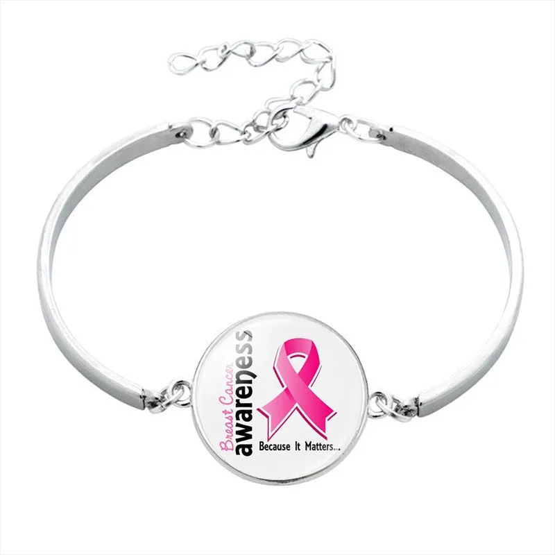 Trendy Pink Robin Breast Cancer Bracelet Jewelry Multi Cancer Awareness Bracelets