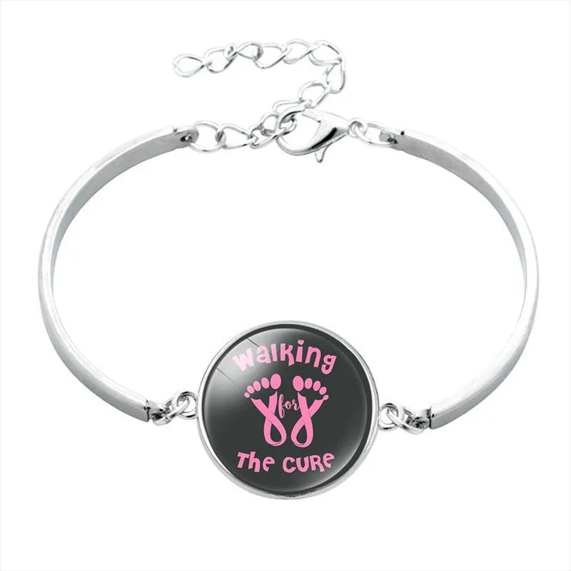 Trendy Pink Robin Breast Cancer Bracelet Jewelry Multi Cancer Awareness Bracelets