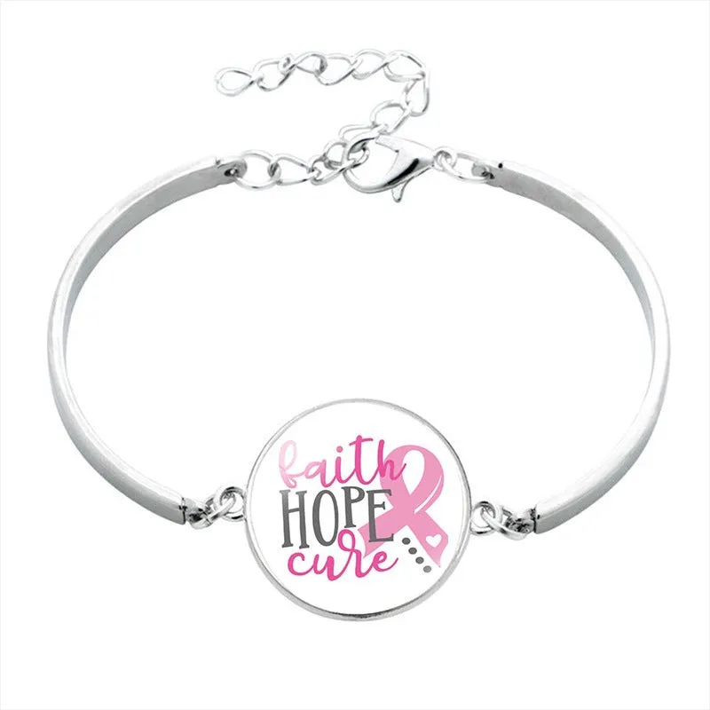 Trendy Pink Robin Breast Cancer Bracelet Jewelry Multi Cancer Awareness Bracelets