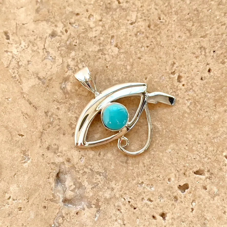 Turquoise Eye of Horus Pendant