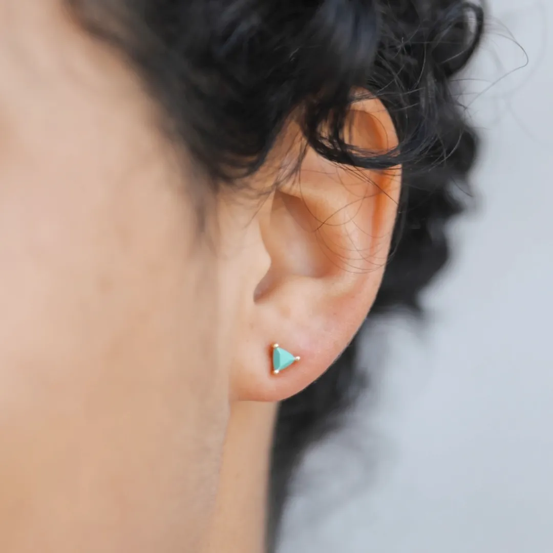 Turquoise Mini Energy Gemstone Studs