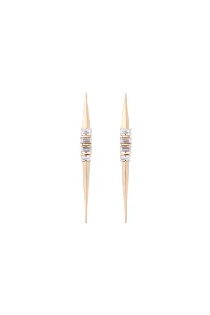 White and Yellow Gold Energy Earrings