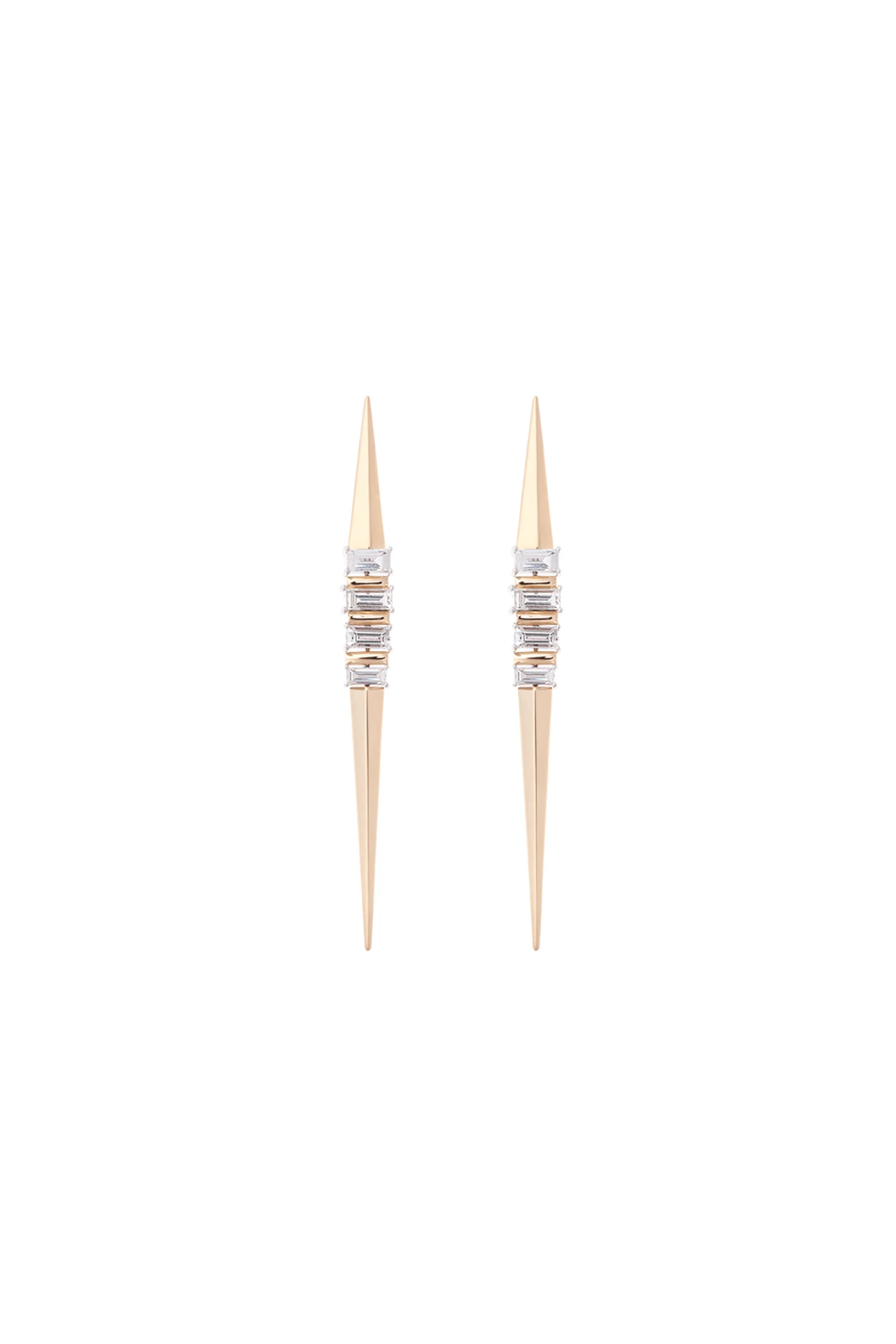 White and Yellow Gold Energy Earrings