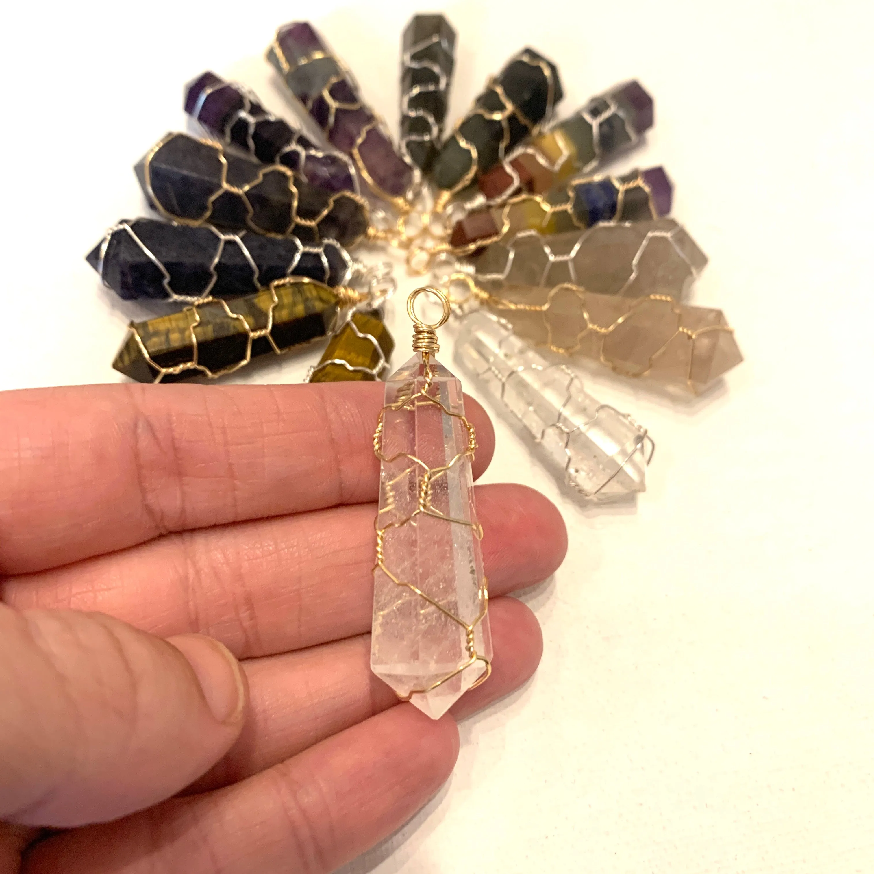 Wire Wrapped Stone Points